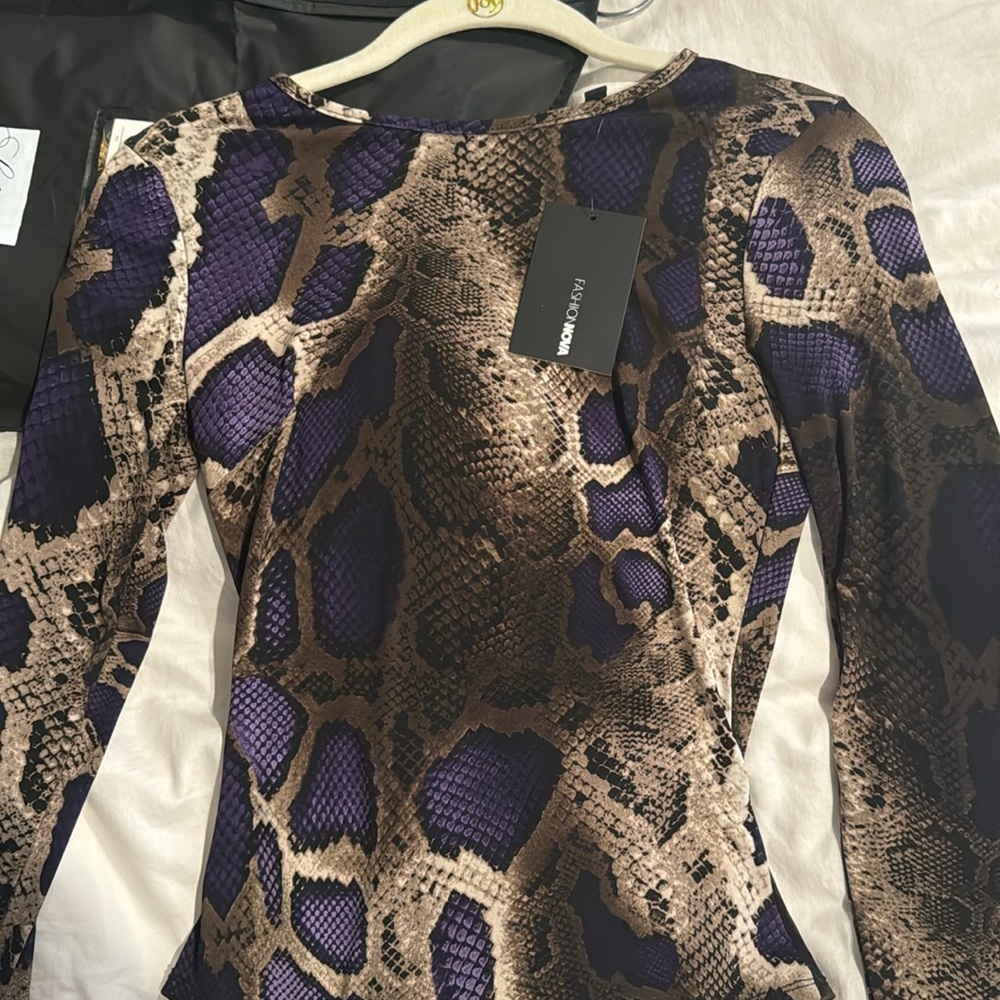 FASHIONNOVA Leopard SNAKESKIN BODY SUIT